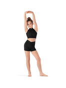Womens Twist scoop neck crop top And V waist short set