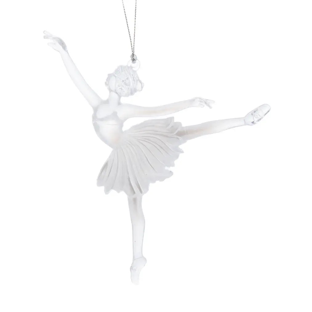Elegant Clear Ballerina Ornament