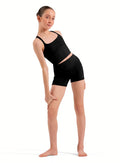 Kids Opulence Ribbed Strappy Back Crop Top