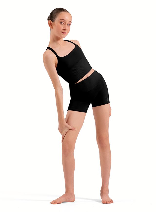 Kids Opulence Ribbed Strappy Back Crop Top