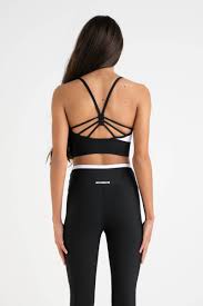 On The Go Crop Top Black/White