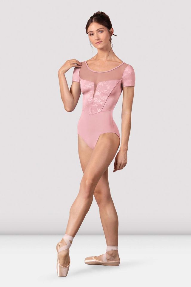 Lumina Back Cross Mesh Cap Sleeve Leo