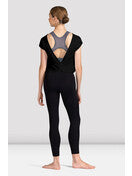 Womens Fleur boat neck deep V back tee