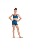 Womens Twist scoop neck crop top And V waist short set