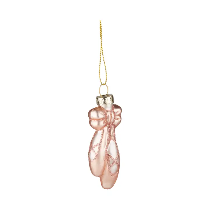 Glass Pointe Shoe Ornament