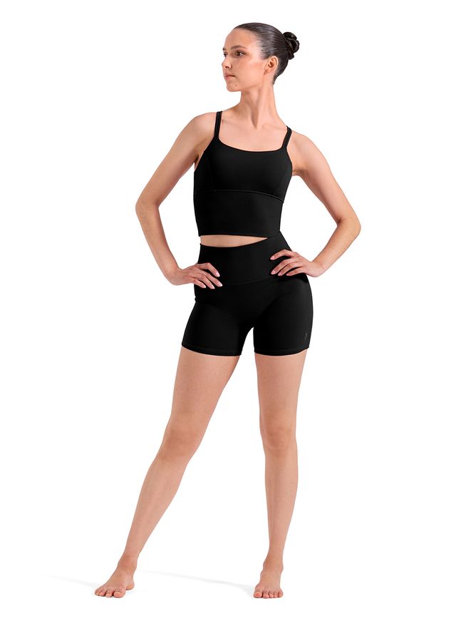 Opulence Adult Rib Hem Strappy Crop Top