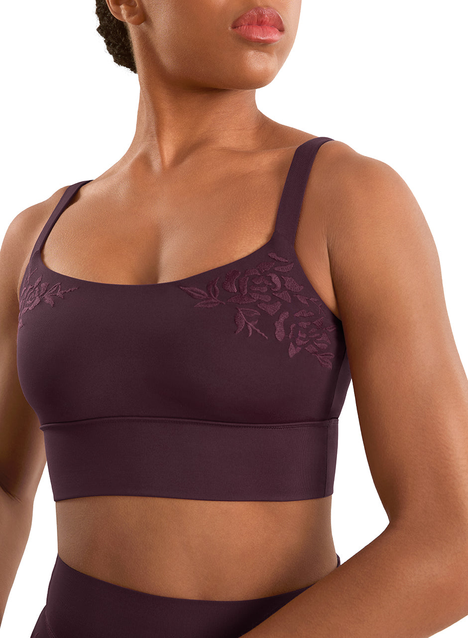 Adagio Embroidered Scoop Neck Cami Top