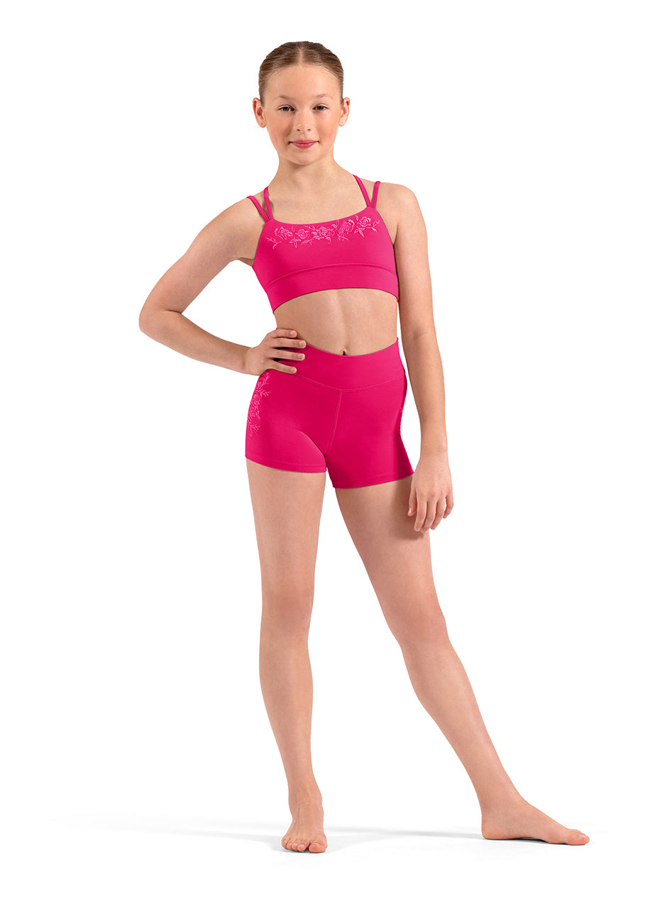 Adagio Teen Embroidered Double Strap Crop Top