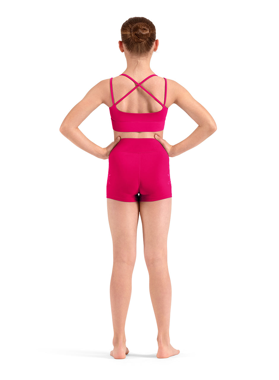 Adagio Kids Embroidered High Waist Shorts