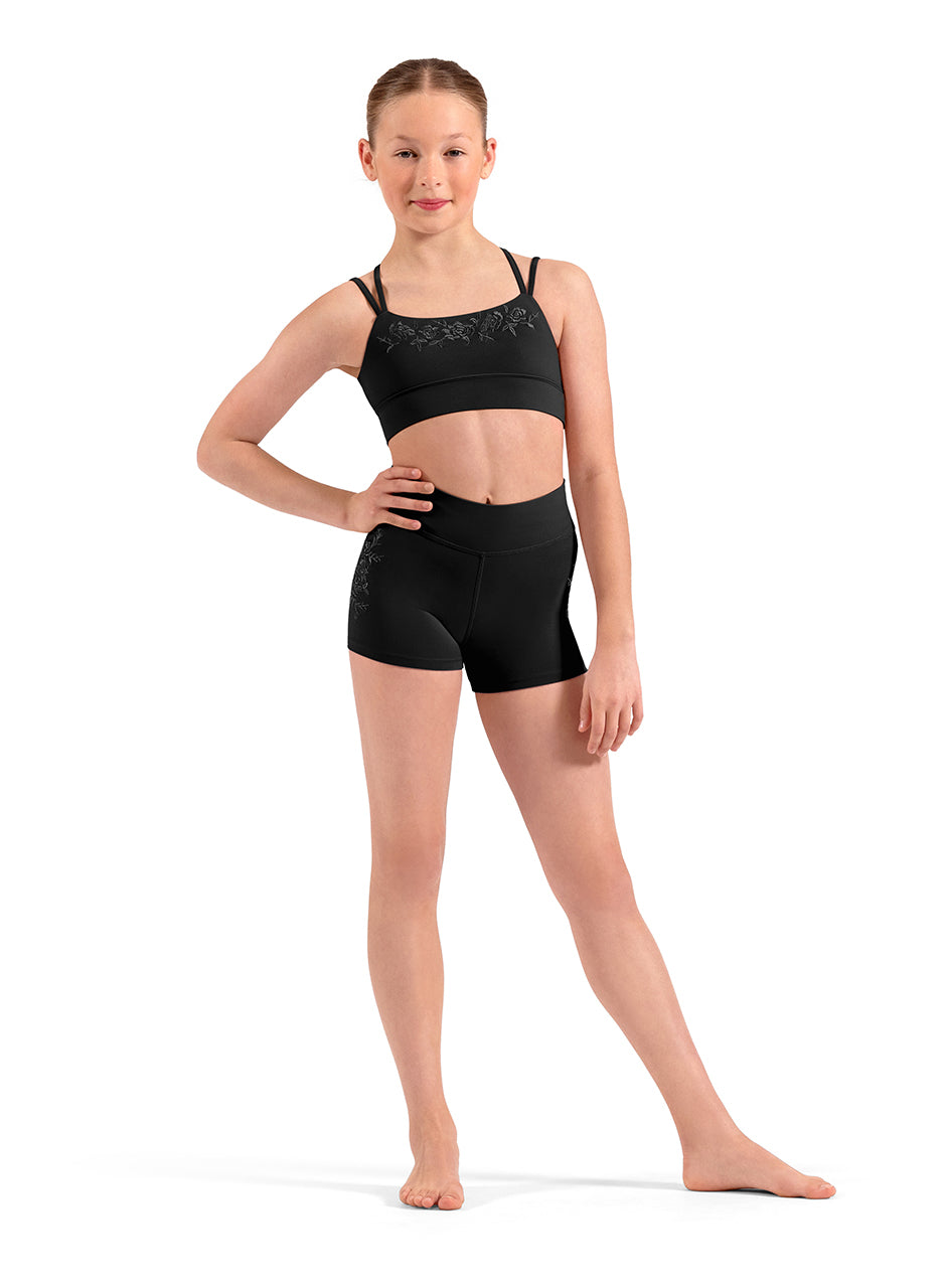 Adagio Kids Embroidered High Waist Shorts