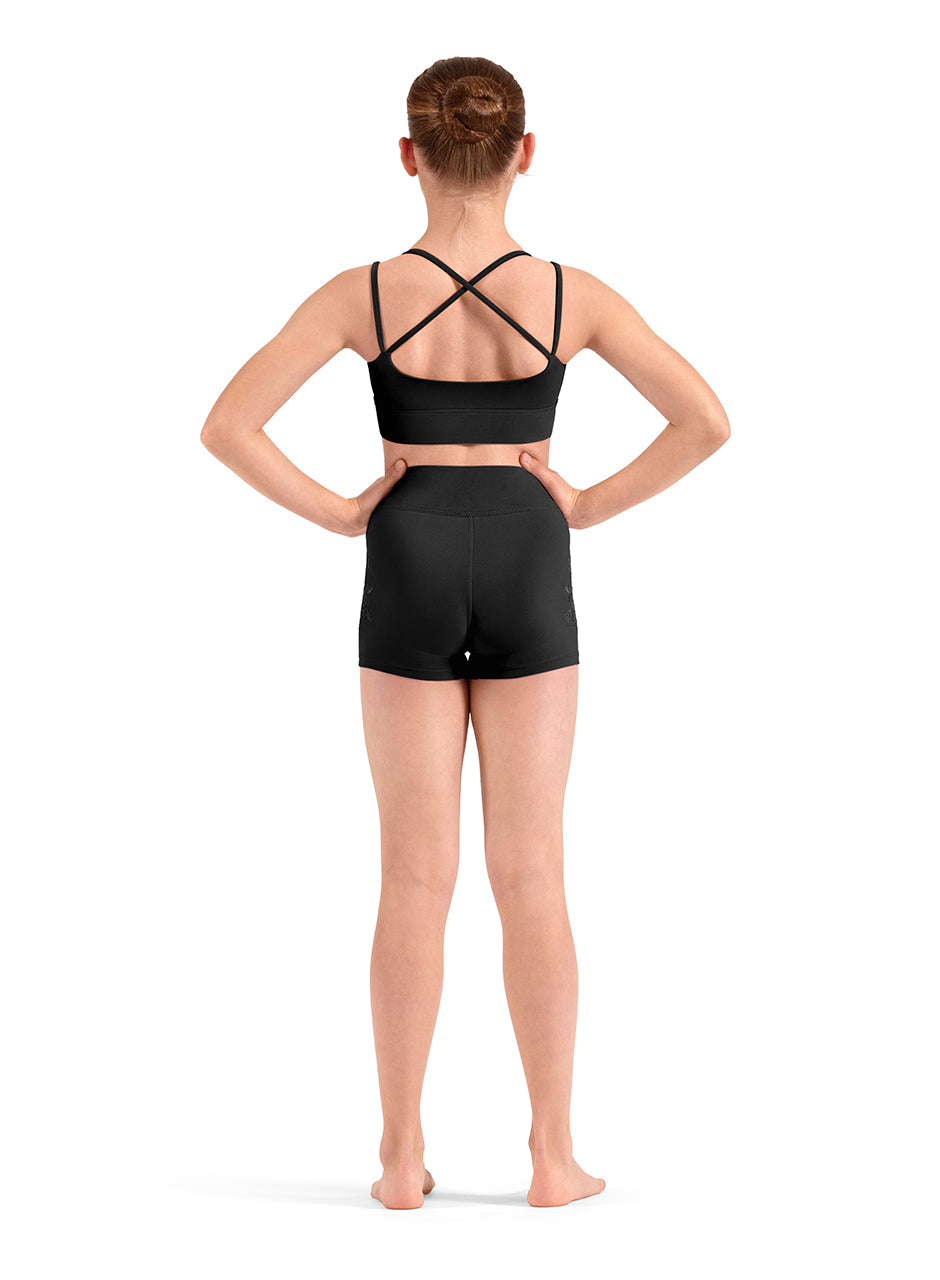Adagio Kids Embroidered High Waist Shorts